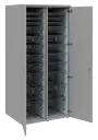 EUROMEDICA D - 90 TRANSPARENT skříň léková boxová, 2-dveřová, 1950x900x735, korpus šedý, dvířka šedá